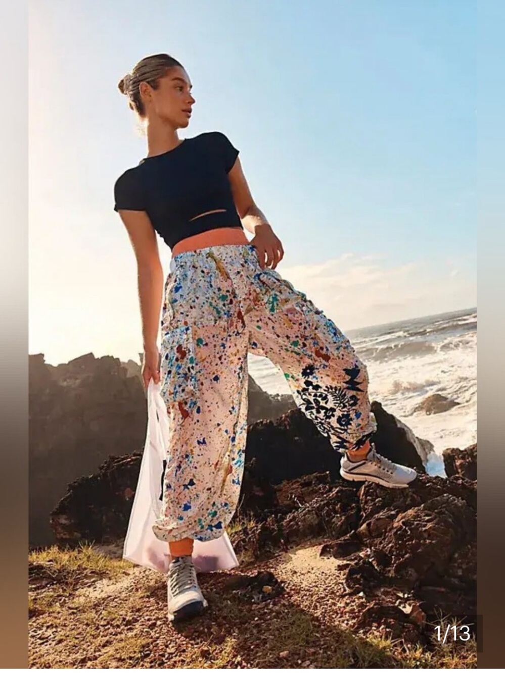 FP Movement by Free People Multicolor Splatter Joggers